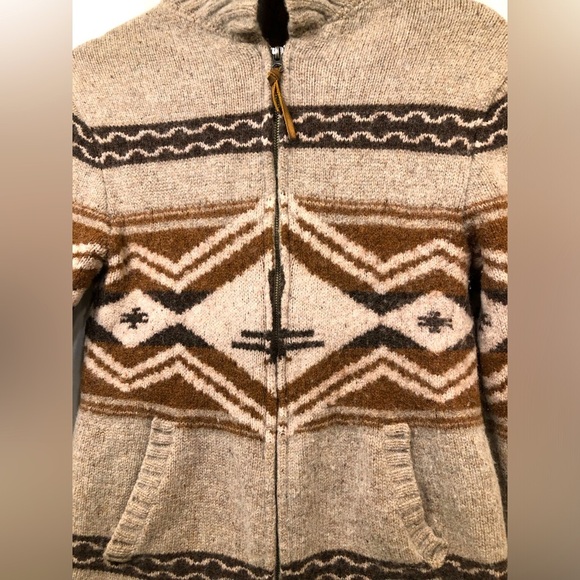 Lucky Brand Wool Blend Full Zip Southwestern Sweater Jacket Small - Picture 14 of 16